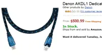 Bild från Amazon på Denons kabel