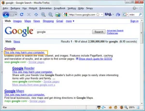Google litar inte på någon webbplats