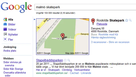 Roskilde är ganska långt bort från Malmö