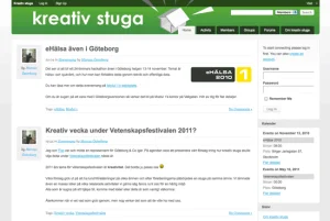 Kreativ stugas nya webbplats - i Wordpress