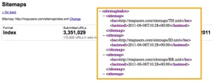 Dump från Googles verktyg för webbansvariga
