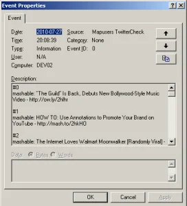Windows-tjänst för att bevaka Twitter och ge svar till de som vill veta avstånd mellan två orter