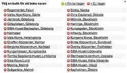 Siba visar en översikt över lagerstatus
